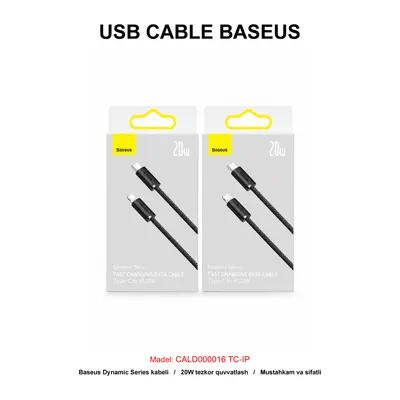 USB CABLE BASEUS CALD000016 TC-IP GREY