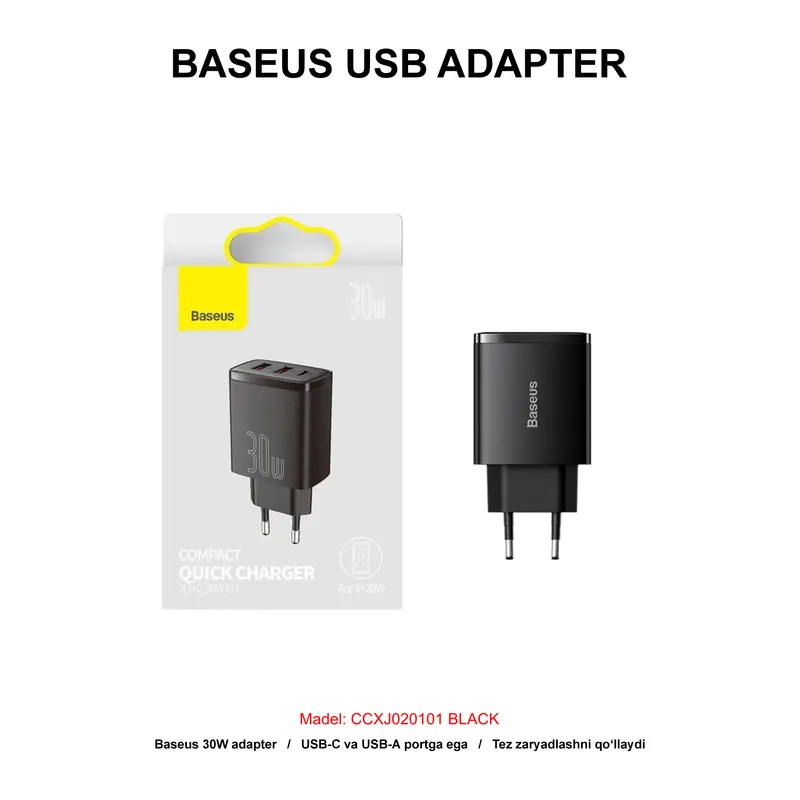 ADAPTER BASEUS CCXJ020101 BLACK