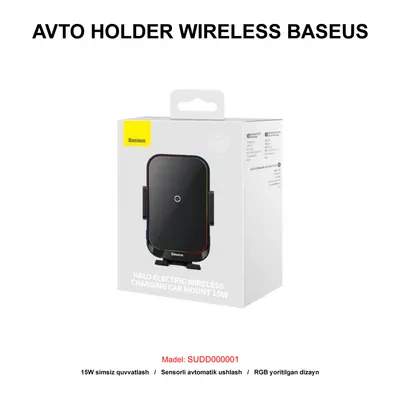 AVTO HOLDER WIRELESS BASEUS SUDD000001 BLACK