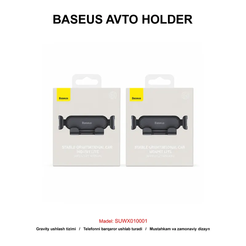AVTO HOLDER BASEUS SUWX010001 BLACK