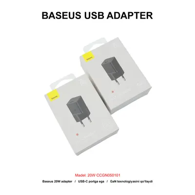 ADAPTER BASEUS 20W CCGN050101 BLACK