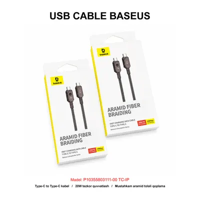 USB CABLE BASEUS P10355803111-00 TC-IP BLACK