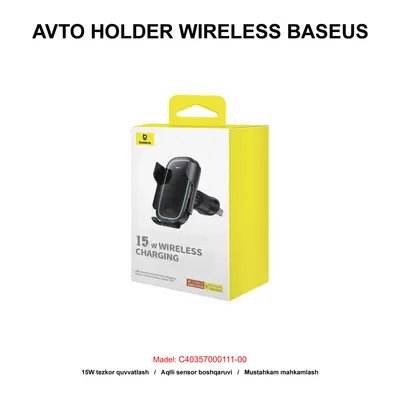 AVTO HOLDER WIRELESS BASEUS C40357000111-00 BLACK