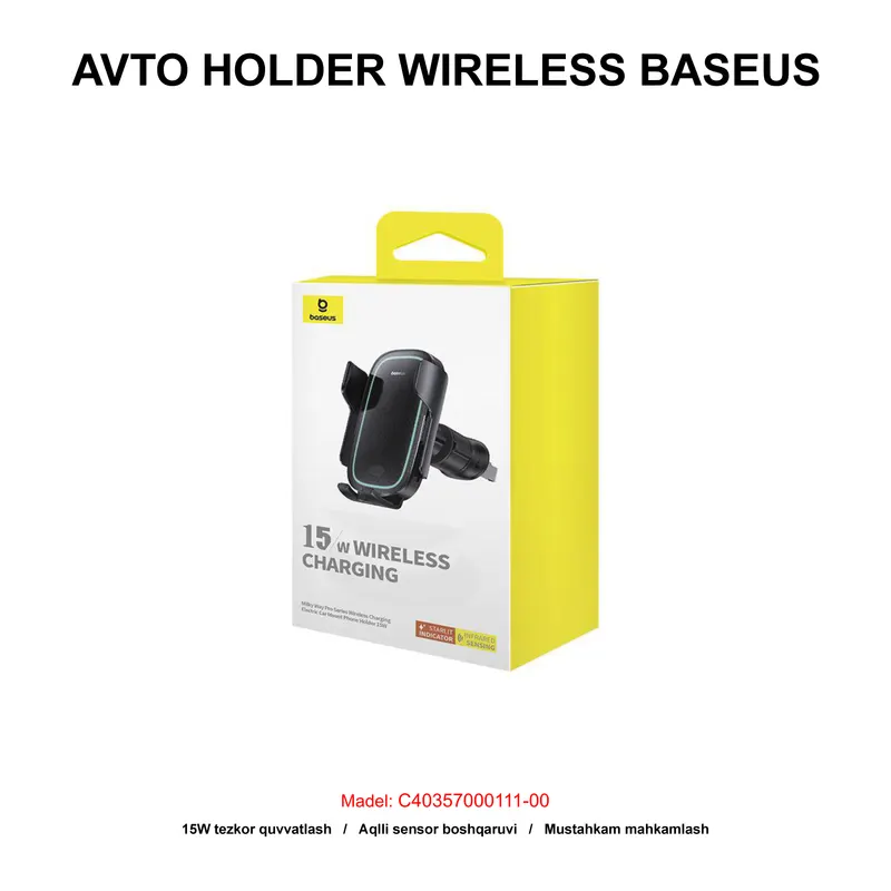 AVTO HOLDER WIRELESS BASEUS C40357000111-00 BLACK