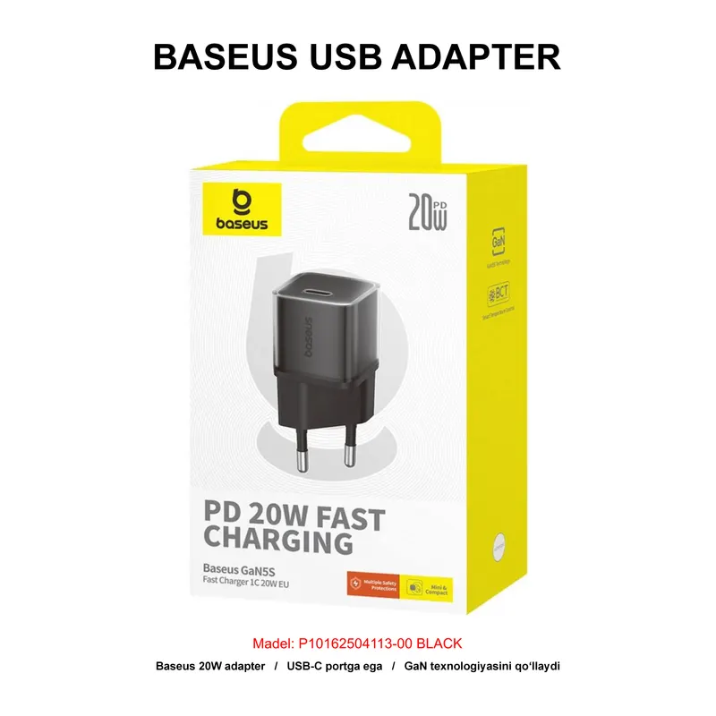 ADAPTER BASEUS P10162504113-00 BLACK