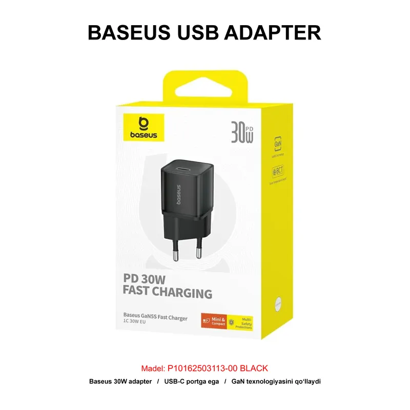 ADAPTER BASEUS P10162503113-00 BLACK