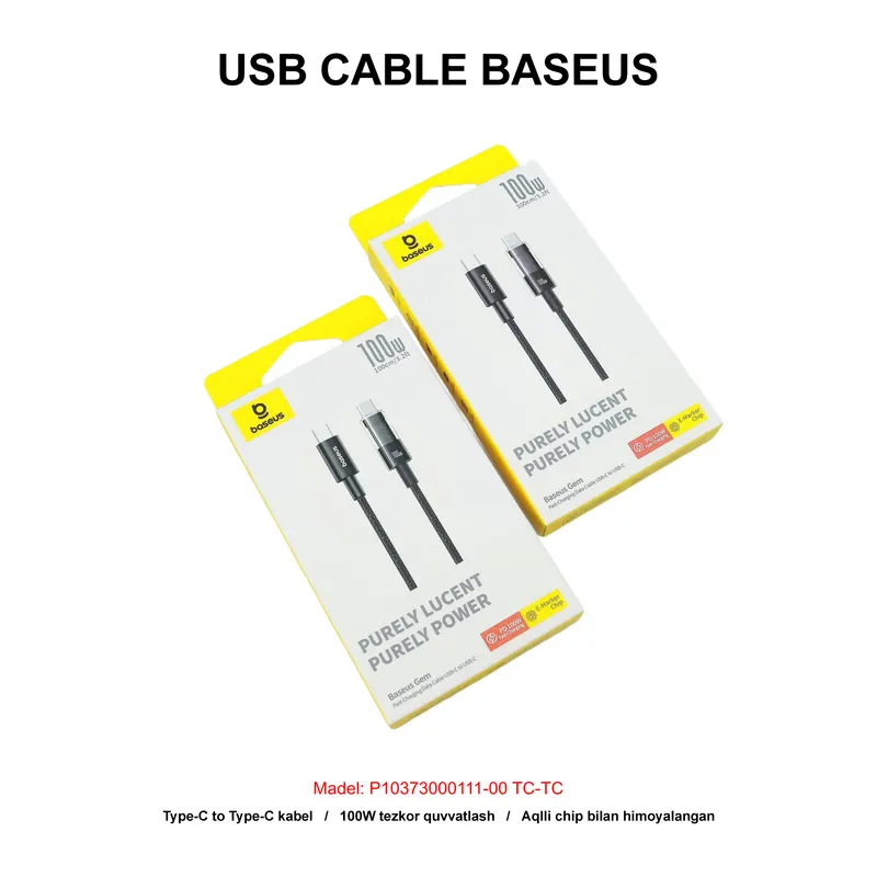 USB CABLE BASEUS P10373000111-00 TC-TC BLACK