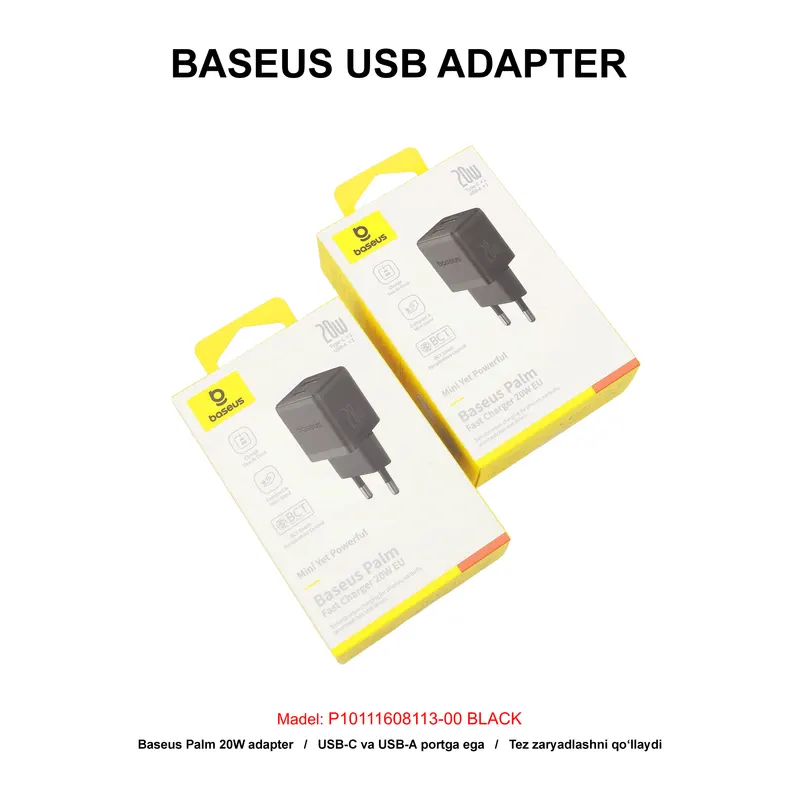 ADAPTER BASEUS P10111608113-00 BLACK