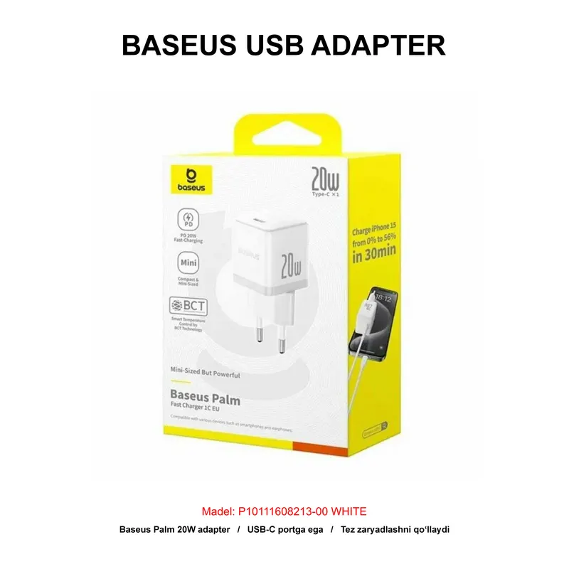 ADAPTER BASEUS P10111608213-00 WHITE