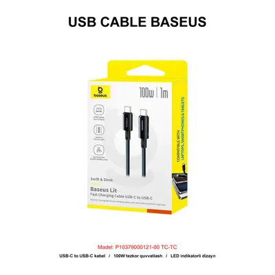 USB CABLE BASEUS P10379000121-00 TC-TC BLACK