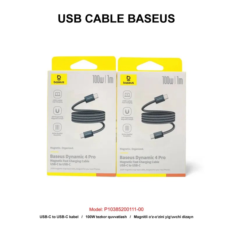 USB CABLE BASEUS P10385200111-00 TC-TC BLACK