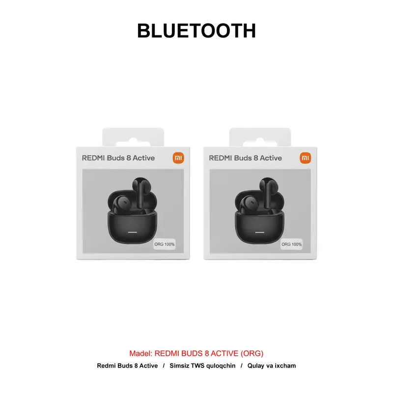 BLUETOOTH REDMI BUDS 8 ACTIVE BLACK (ORG)