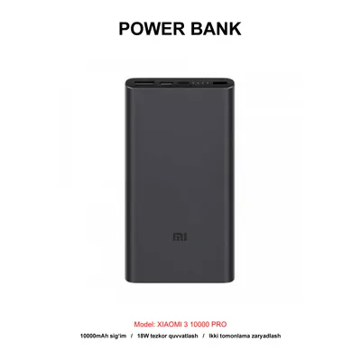 PB XIAOMI 3 10000 PRO 22.5W PB100DZM BLACK (ORG)