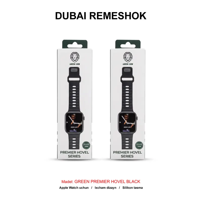 DUBAI REMESHOK 42-44-45mm GREEN PREMIER HOVEL BLACK