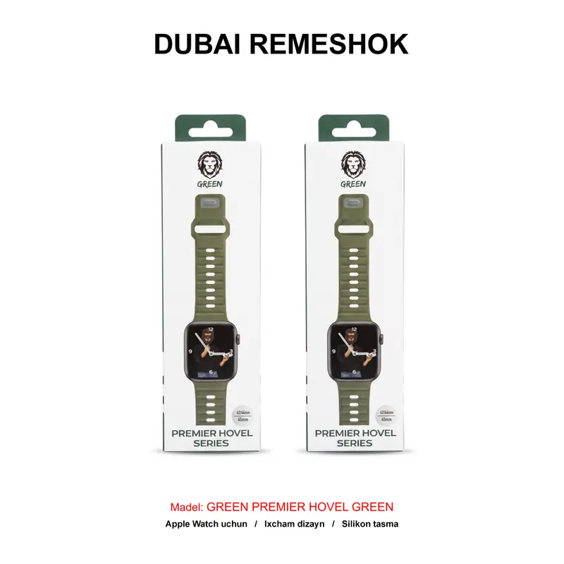 DUBAI REMESHOK 42-44-45mm GREEN PREMIER HOVEL GREEN