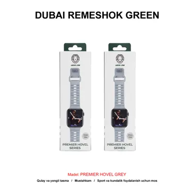 DUBAI REMESHOK 42-44-45mm GREEN PREMIER HOVEL GREY