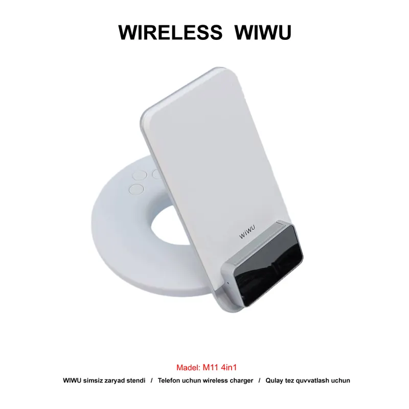 WIRELESS WIWU AUTOMATIC POSITIONING M11 4in1 WHITE