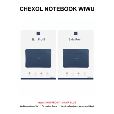 CHEXOL NOTEBOOK WIWU SKIN PRO II "13.6 AIR BLUE