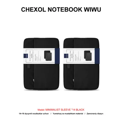 CHEXOL NOTEBOOK WIWU MINIMALIST SLEEVE "14 BLACK