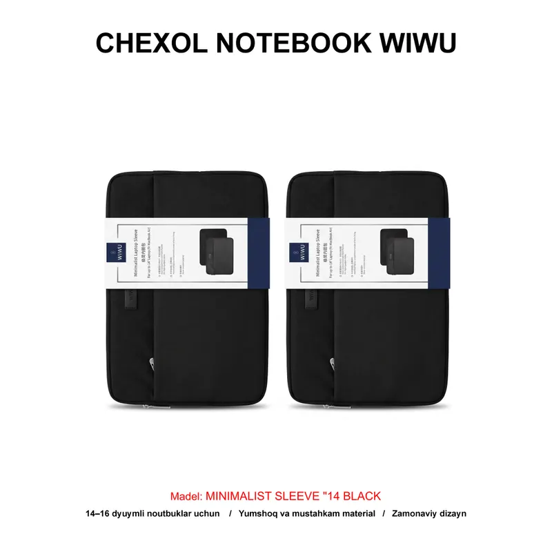 CHEXOL NOTEBOOK WIWU MINIMALIST SLEEVE "14 BLACK