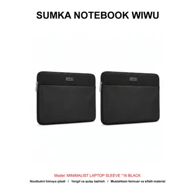 SUMKA NOTEBOOK WIWU MINIMALIST LAPTOP SLEEVE "16 BLACK