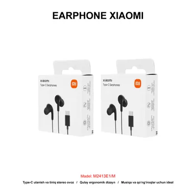 EARPHONE XIAOMI M2413E1/M TYPE-C BLACK
