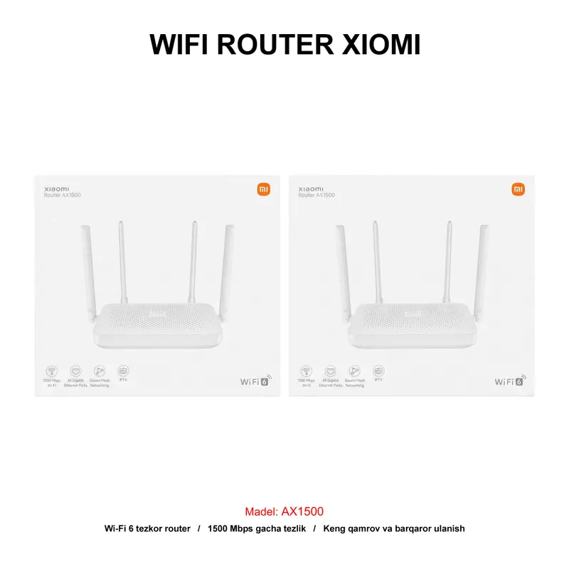 WIFI ROUTER XIAOMI AX1500 WHITE