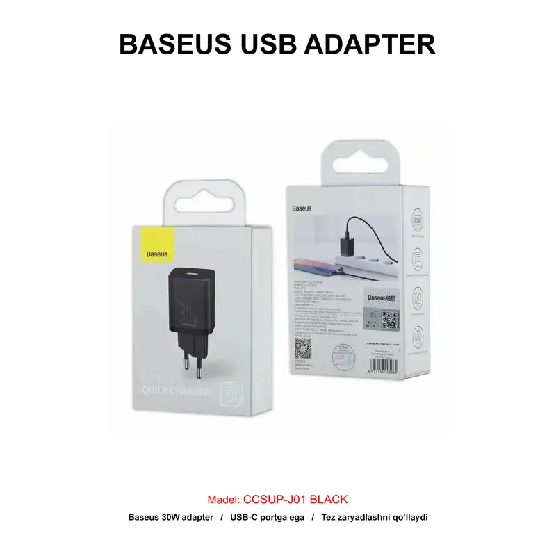 ADAPTER BASEUS CCSUP-J01 BLACK