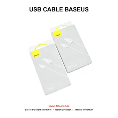 USB CABLE BASEUS CALYS-A02 IP WHITE