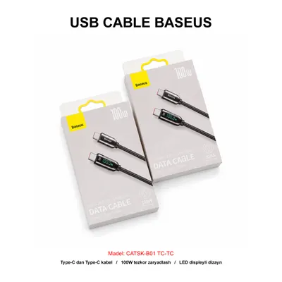 USB CABLE BASEUS CATSK-B01 TC-TC BLACK