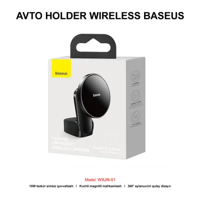 AVTO HOLDER WIRELESS BASEUS WXJN-01 BLACK