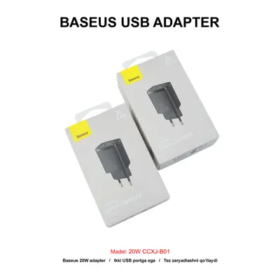 ADAPTER BASEUS 20W CCXJ-B01 BLACK