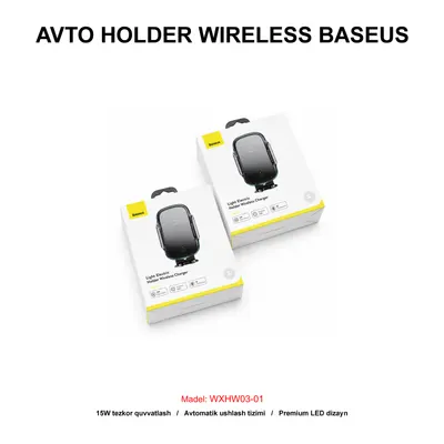 AVTO HOLDER WIRELESS BASEUS WXHW03-01 BLACK