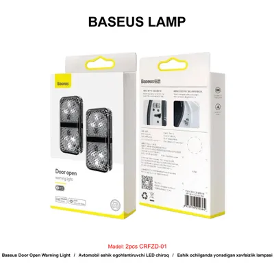 BASEUS LAMP DOOR OPEN WARNING LIGHT 2PCS CRFZD-01 BLACK
