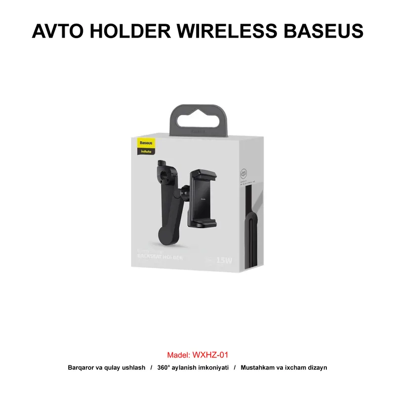AVTO HOLDER WIRELESS BASEUS WXHZ-01 BLACK