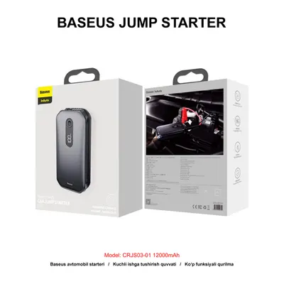 PB BASEUS JUMP STARTER CRJS03-01 12000mAh BLACK