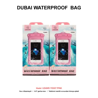 DUBAI WATERPROOF BAG USAMS YD007 PINK