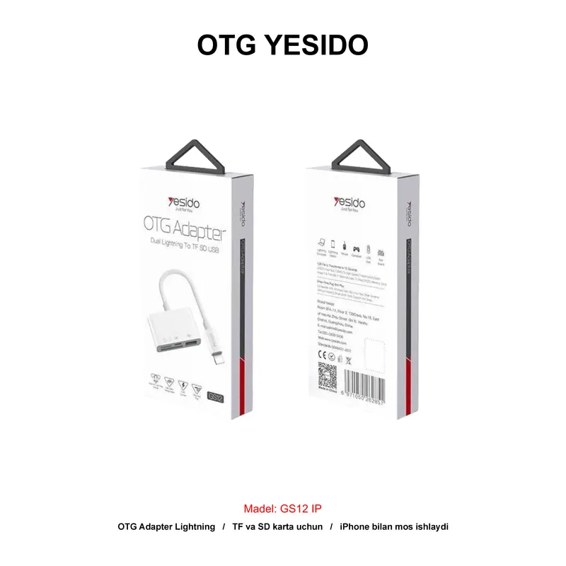 OTG YESIDO GS12 IP WHITE