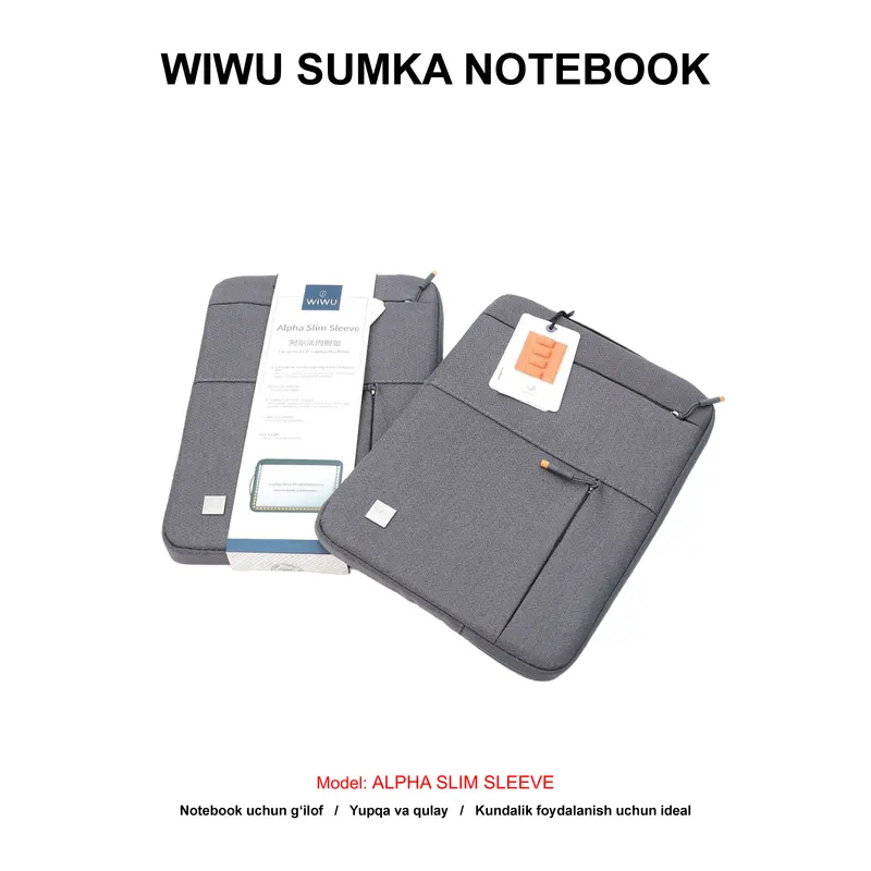 SUMKA NOTEBOOK WIWU ALPHA SLIM SLEEVE "14 BLACK