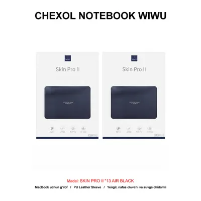 CHEXOL NOTEBOOK WIWU SKIN PRO II "13 AIR BLACK