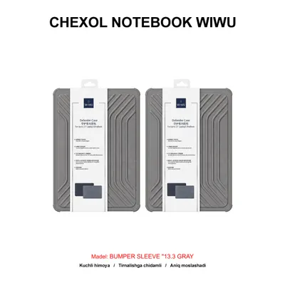 CHEXOL NOTEBOOK WIWU BUMPER SLEEVE "13.3 GRAY