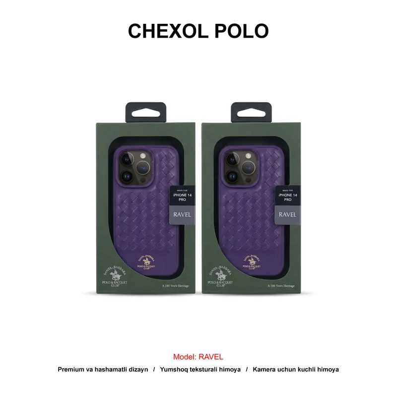 CHEXOL POLO RAVEL IP14 PRO PURPLE