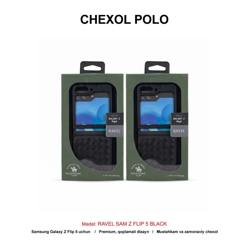 CHEXOL POLO RAVEL SAM Z FLIP 5 BLACK