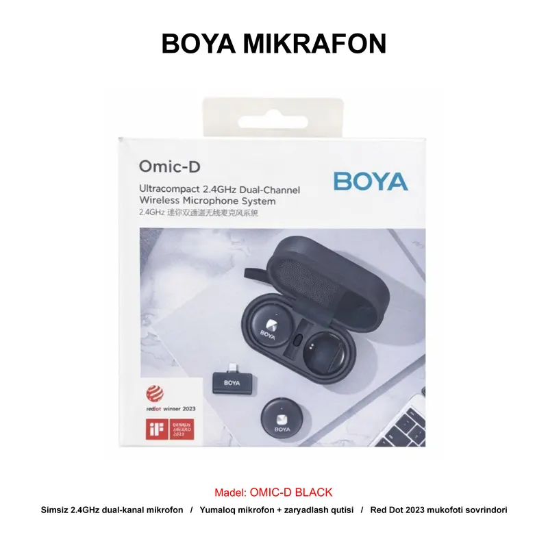 MIKROFON BOYA OMIC-D BLACK