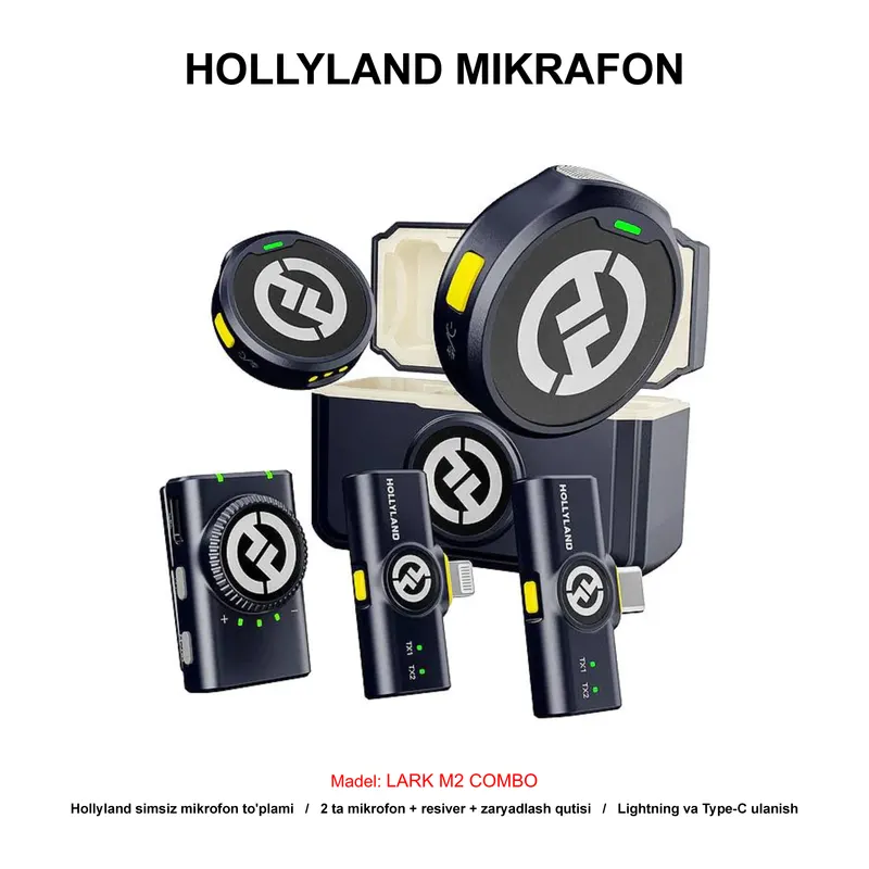 MIKROFON HOLLYLAND LARK M2 COMBO BLACK