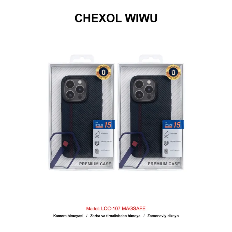 CHEXOL WIWU LCC-107 MAGSAFE IP15 PRO BLUE+RED+BLACK