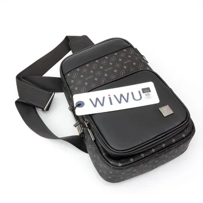 SUMKA WIWU CROSSBODY MASTER FINGERPRINT BLACK