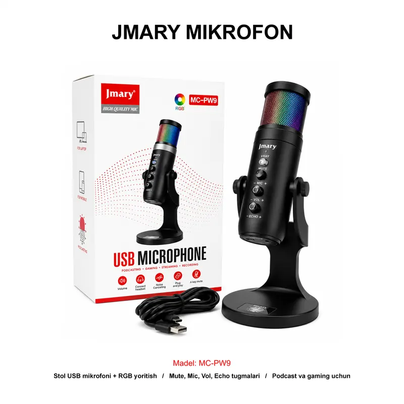 MIKROFON JMARY MC-PW9 BLACK