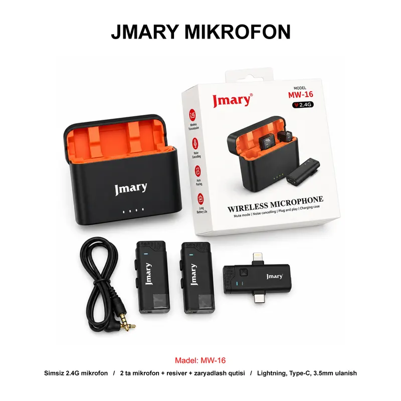 MIKROFON JMARY MW-16 BLACK