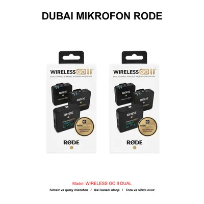 DUBAI MIKROFON RODE WIRELESS GO II DUAL